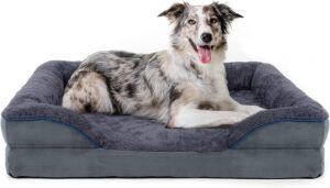 Orthopedic Dog Bed, Dog Beds for Medium, Large Dogs, Bolster Pet Bed Couch with Removable Washable Cover, Egg Foam and Nonskid Bottom
