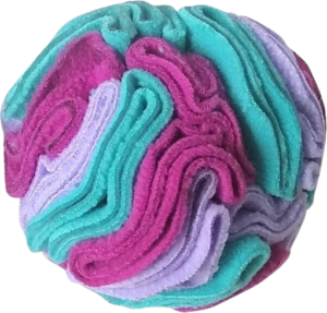 fouFIT Hide n Seek Snuffle Balls Nosework Toy for Dogs, Pink/Purple, Small 4"