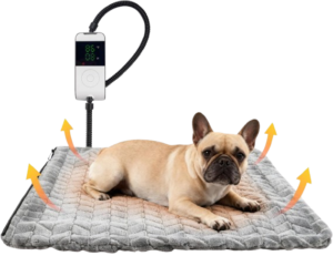 Plug in this heated dog pad after work; within 5 minutes your small dog melts into an 86–104 °F velvet nest, turning any couch corner into a mini dog fireplace.