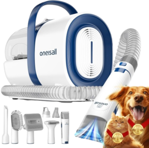 Our pet grooming clippers with a built-in vacuum can collect 99% of pet hair into a vacuum container. Loose hair is instantly sucked into the dust box during grooming, leaving no mess and keeping your home neat and clean. Even beginners can easily handle grooming at home.