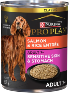 Specialized formula for senior dogs age 7+ with digestive or skin sensitivities Made with real salmon for a taste dogs love Optimal protein levels to maintain an ideal condition Highly digestible rice is gentle on the stomach and digestive system Linoleic acid, an omega fatty acid, for healthy skin and coat.