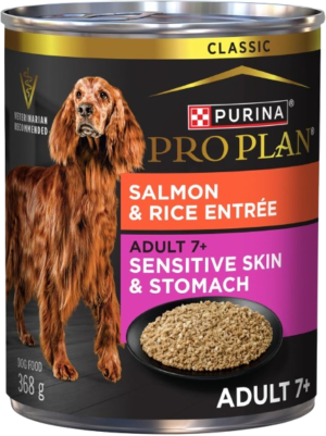Specialized formula for senior dogs age 7+ with digestive or skin sensitivities Made with real salmon for a taste dogs love Optimal protein levels to maintain an ideal condition Highly digestible rice is gentle on the stomach and digestive system Linoleic acid, an omega fatty acid, for healthy skin and coat.