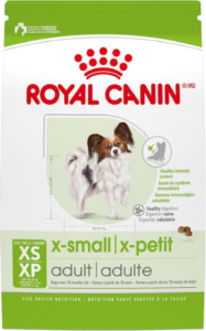 Royal Canin X-Small Adult Dry Dog Food offers tailored nutrition for toy and miniature breed dogs aged 10 months to 8 years, weighing up to 8 pounds. With calorie levels designed to match their high energy needs, it’s perfect for keeping extra-small dogs healthy and active.